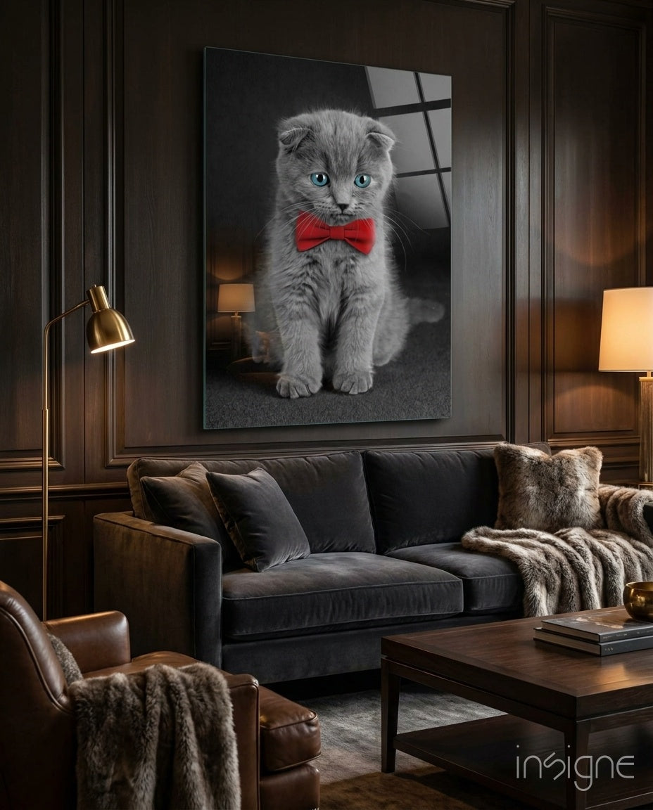 Cat Glass Wall Art