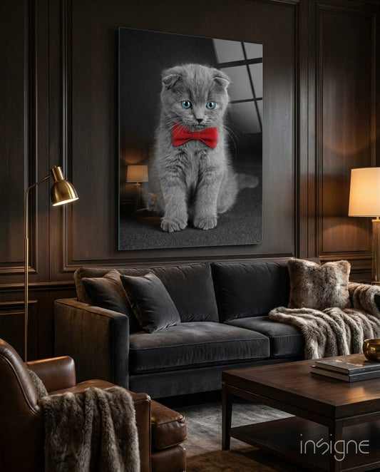 Cat Glass Wall Art