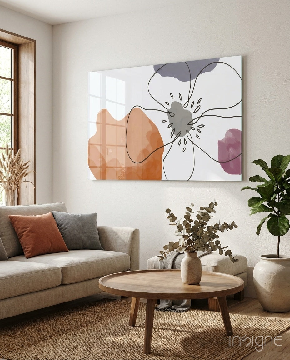 Flower Glass Wall Art