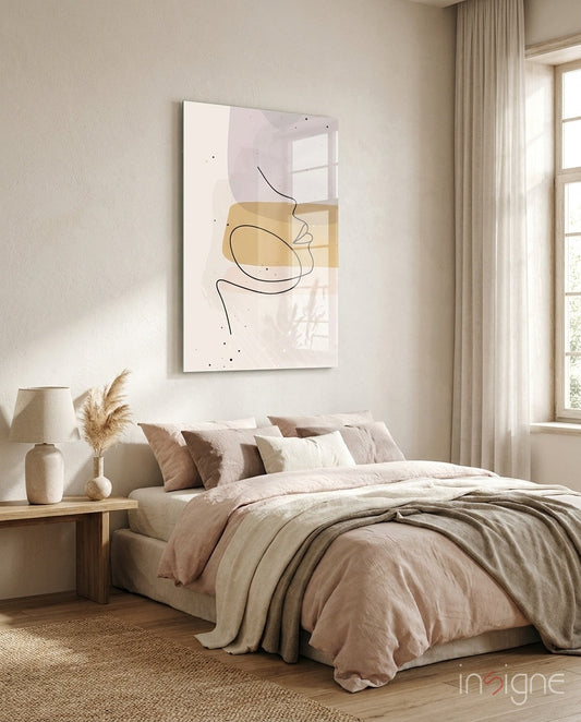 Abstract Shapes Glass Wall Art