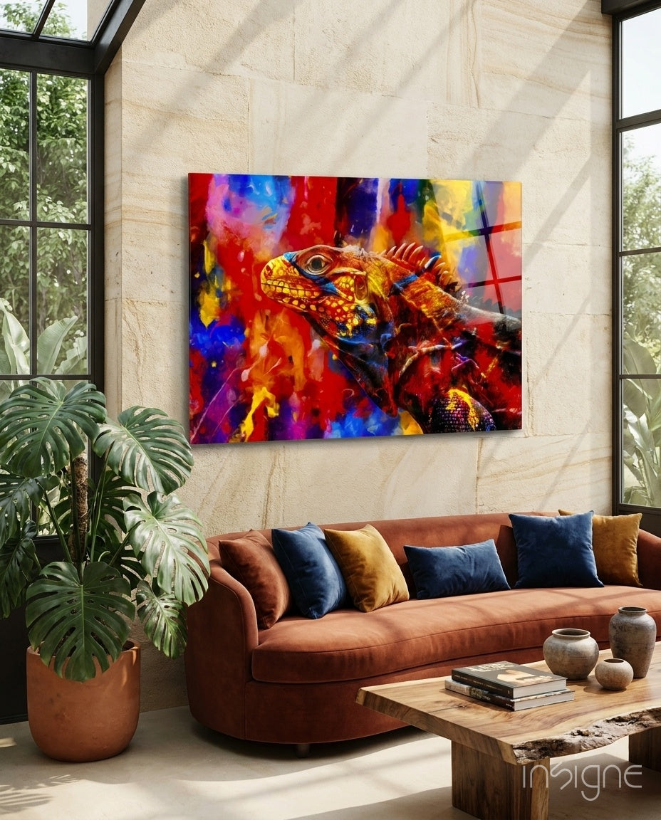 Chameleon Glass Wall Art
