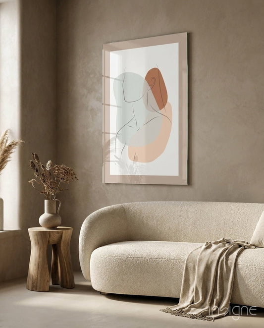 Abstract Shapes Glass Wall Art