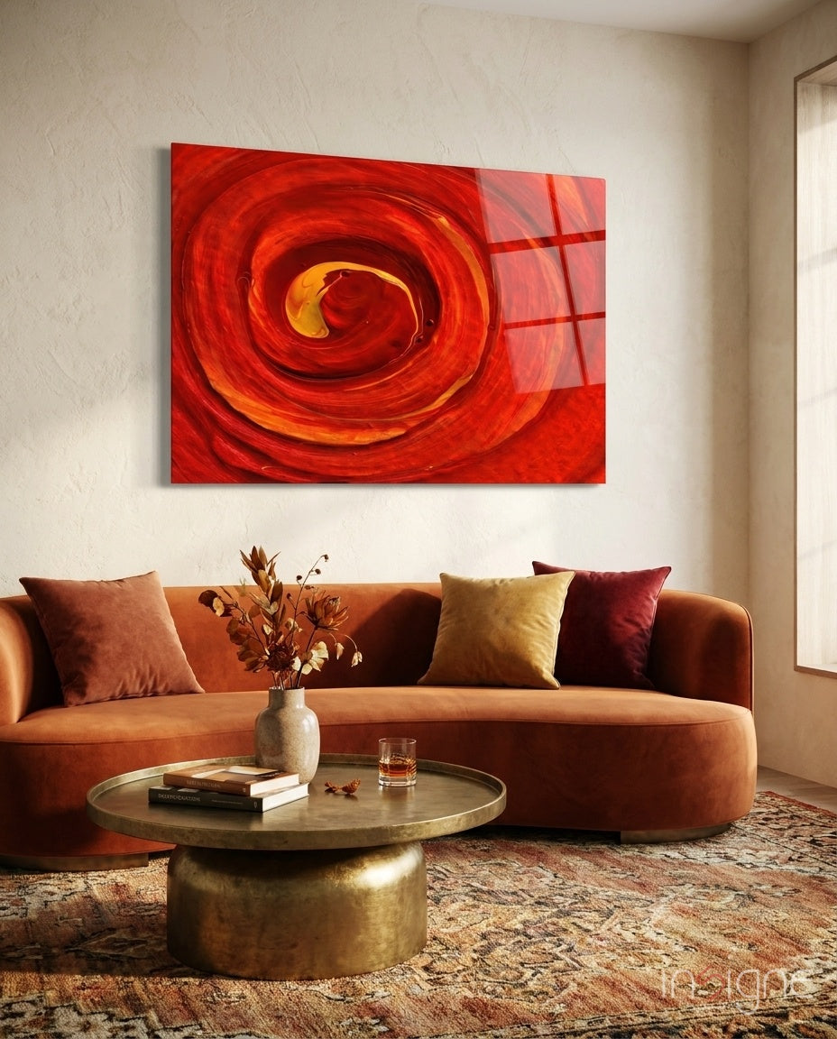 Cycle of Red Glass Wall Art