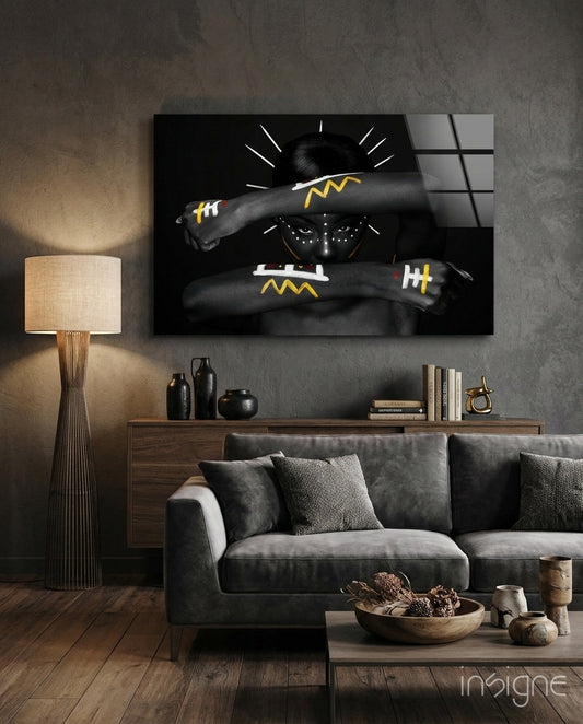 Native American Glass Wall Art