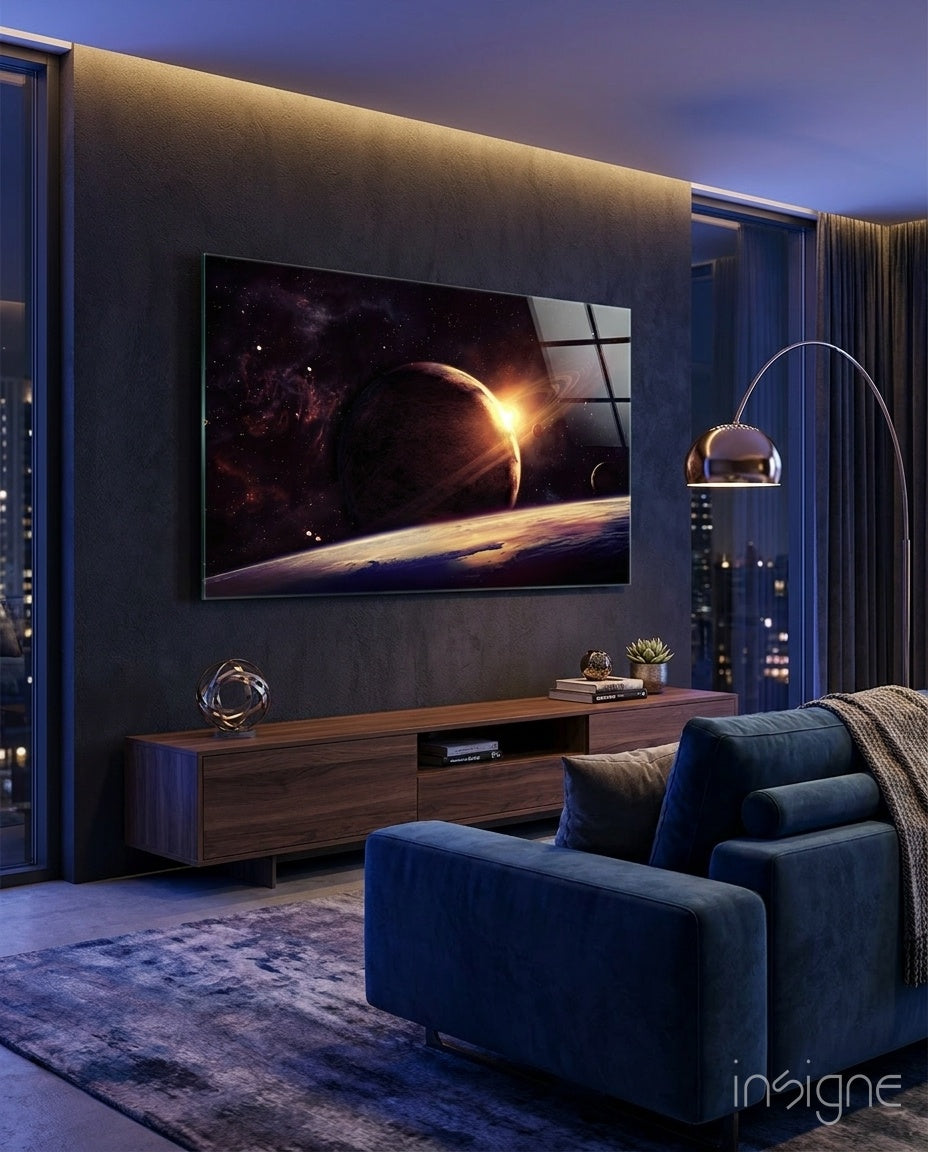 Space Glass Wall Art