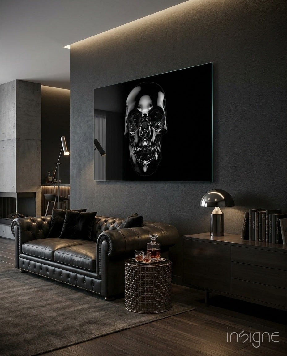 Skull Glass Wall Art