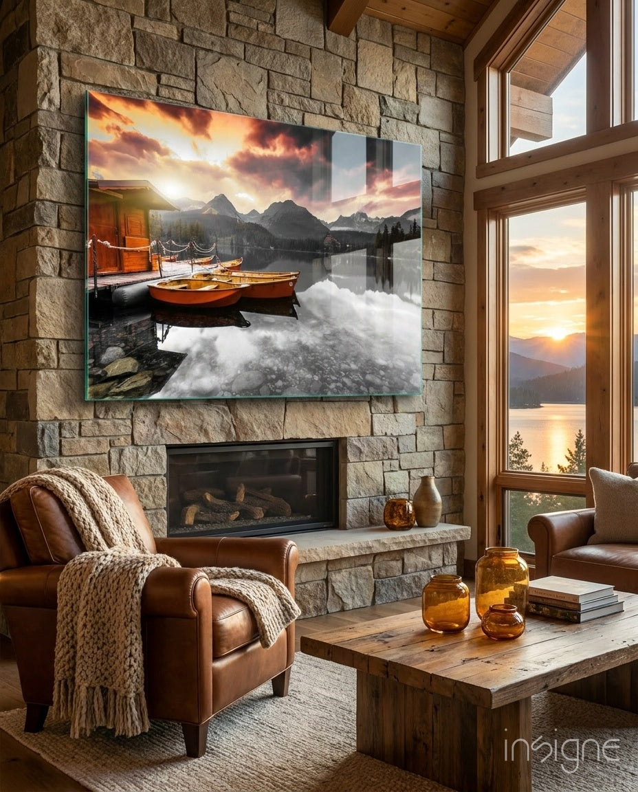 Sunrise Glass Wall Art