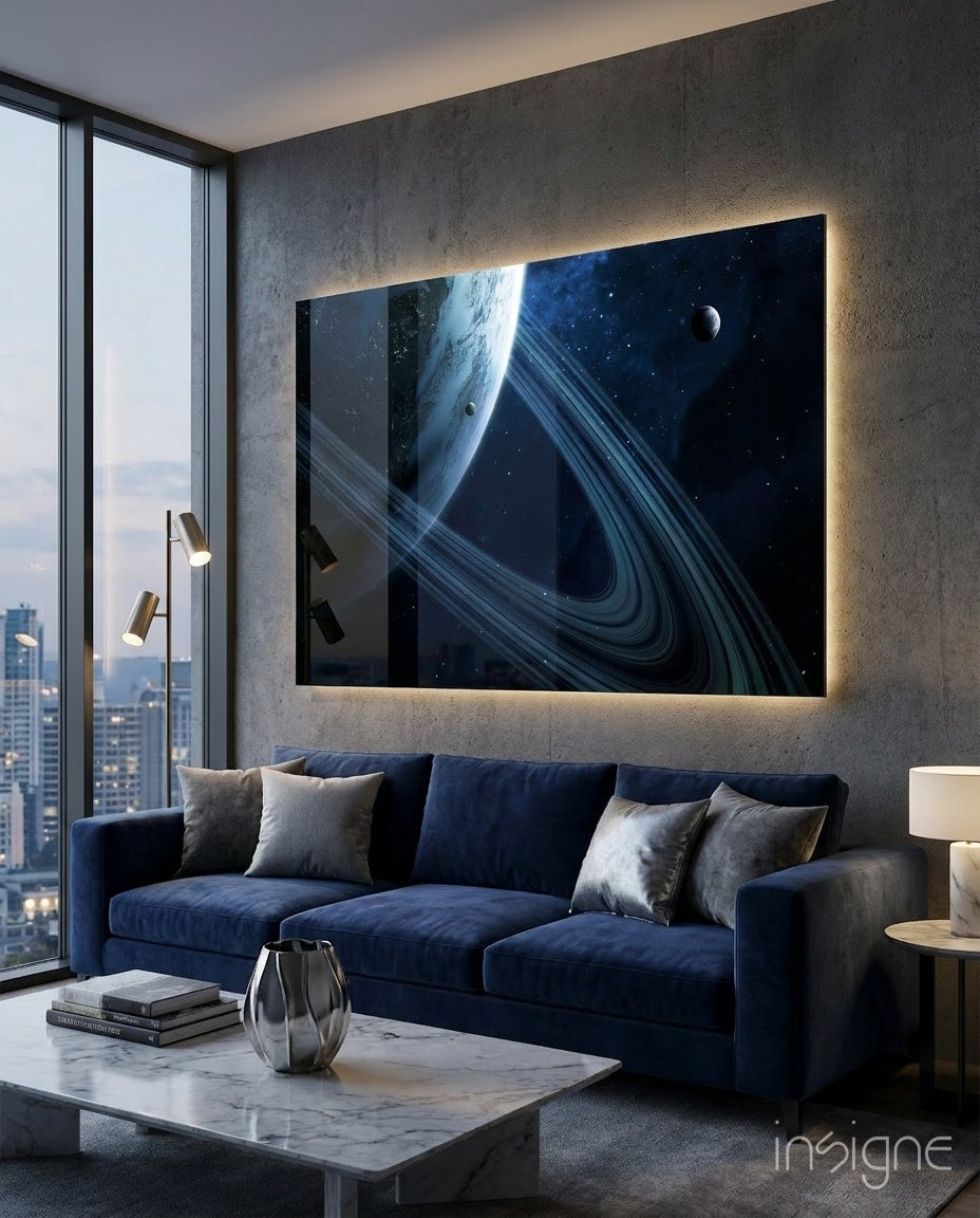 Space Glass Wall Art