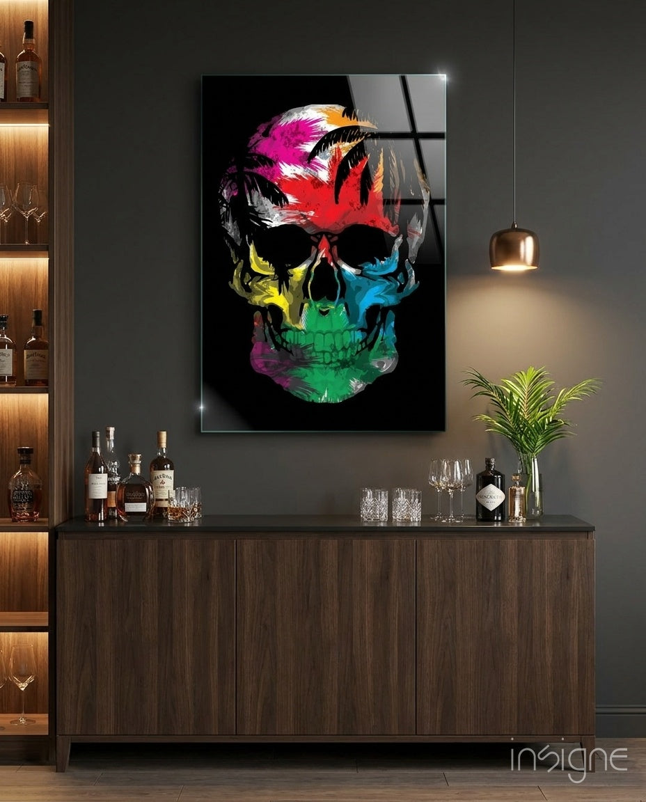 Skull Glass Wall Art