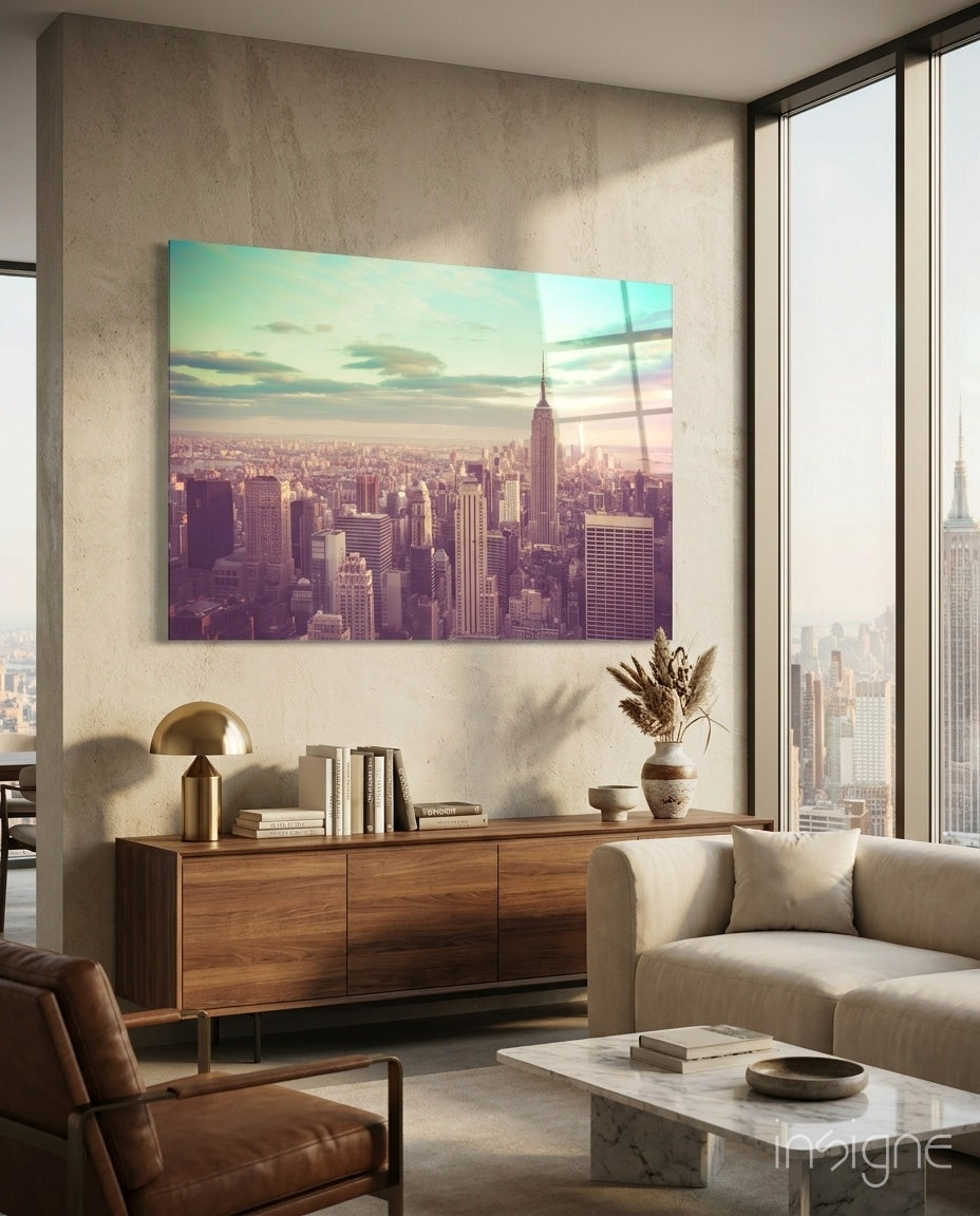 New York City Glass Wall Art