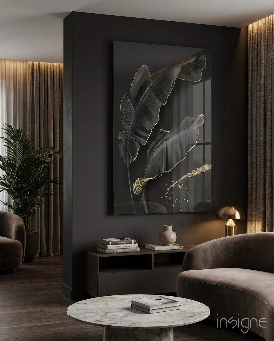 Leaf Glass Wall Art