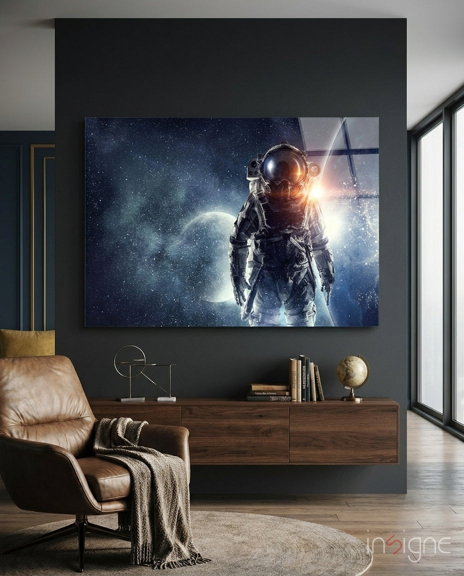 Astronaut Glass Wall Art