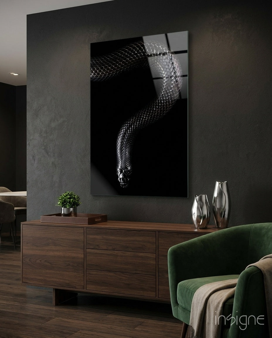 Snake Glass Wall Art