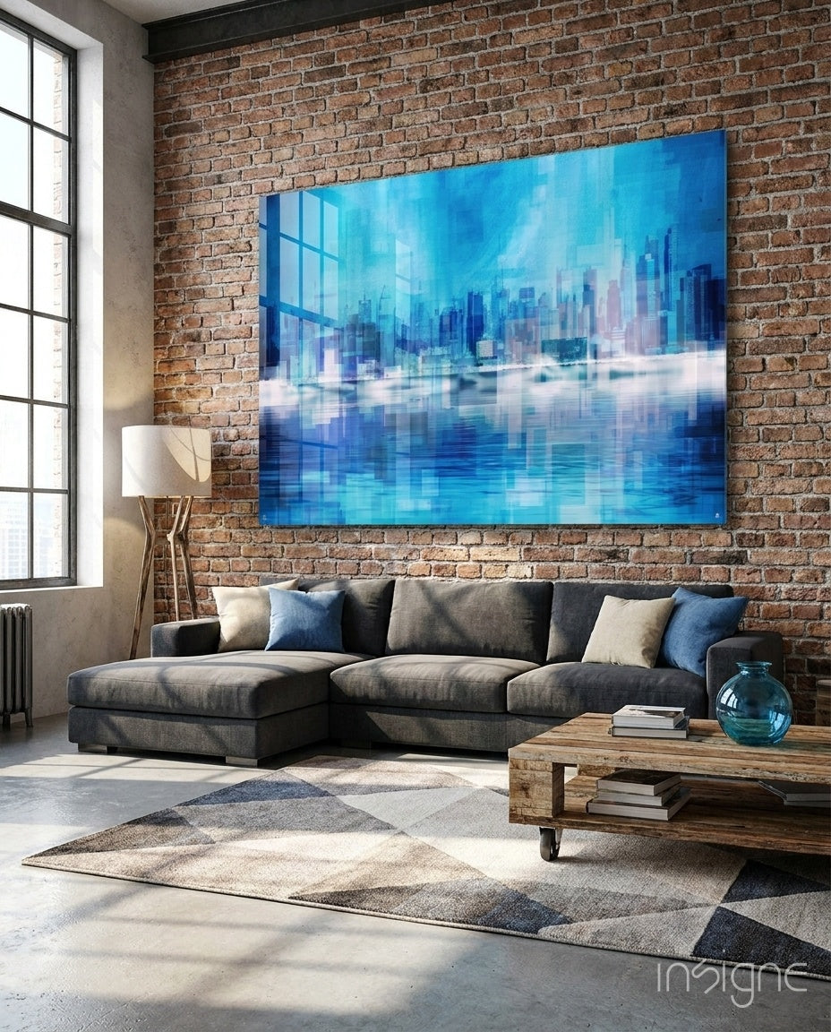 Abstract Glass Wall Art