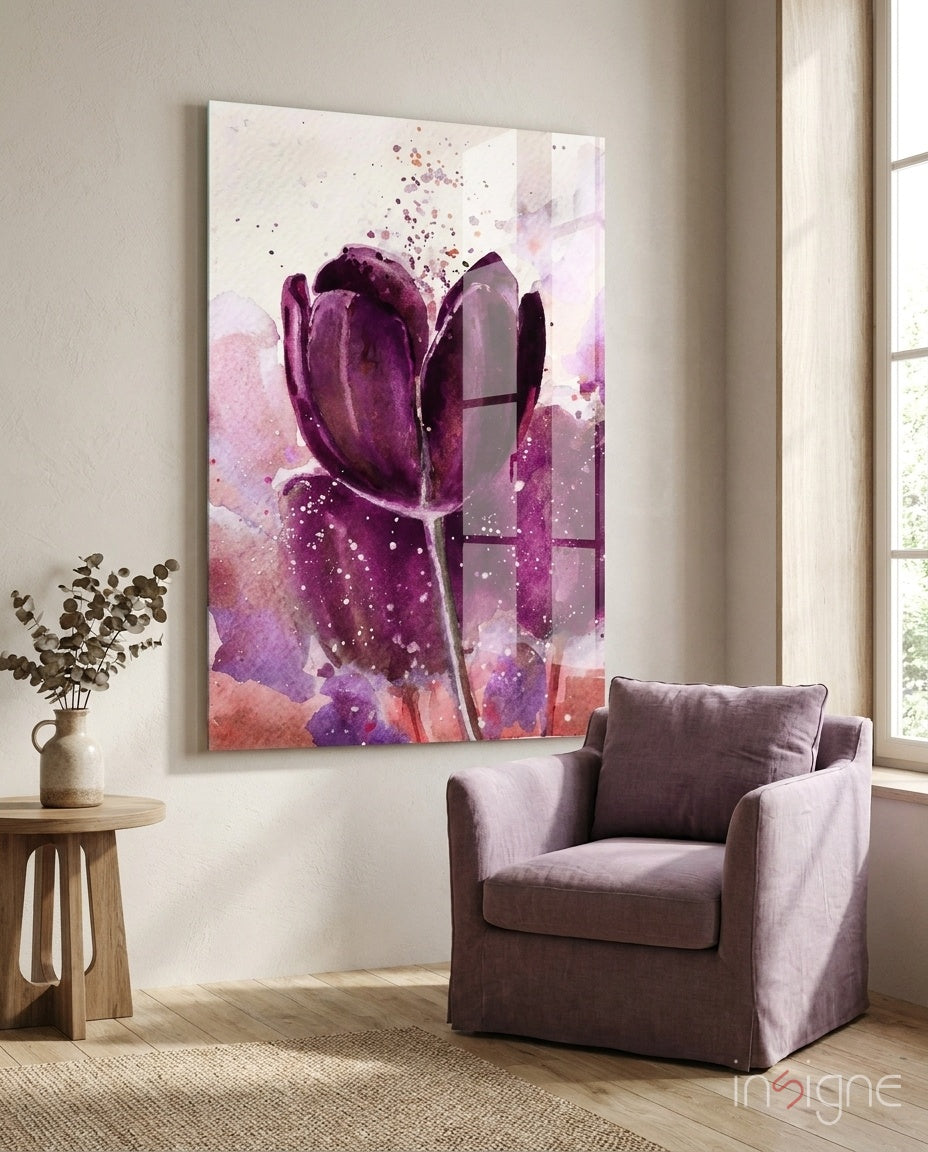 Tulip Glass Wall Art