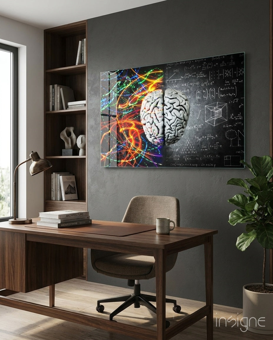 Brain Glass Wall Art