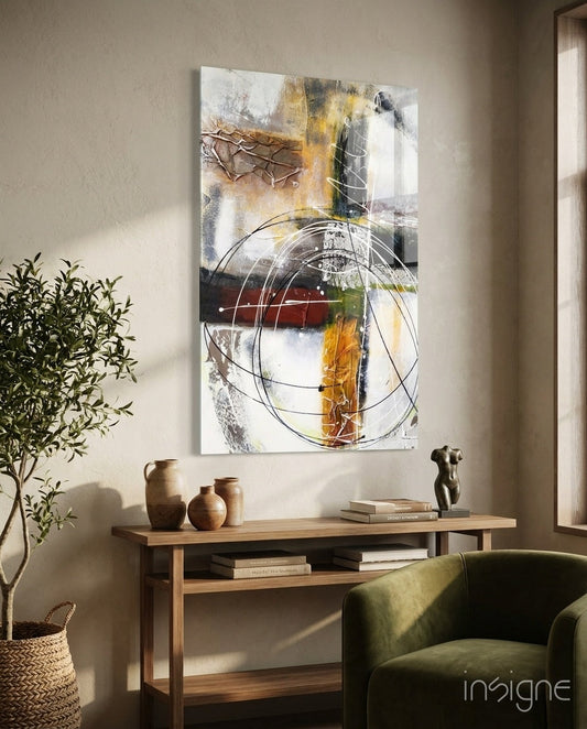 Abstract Glass Wall Art