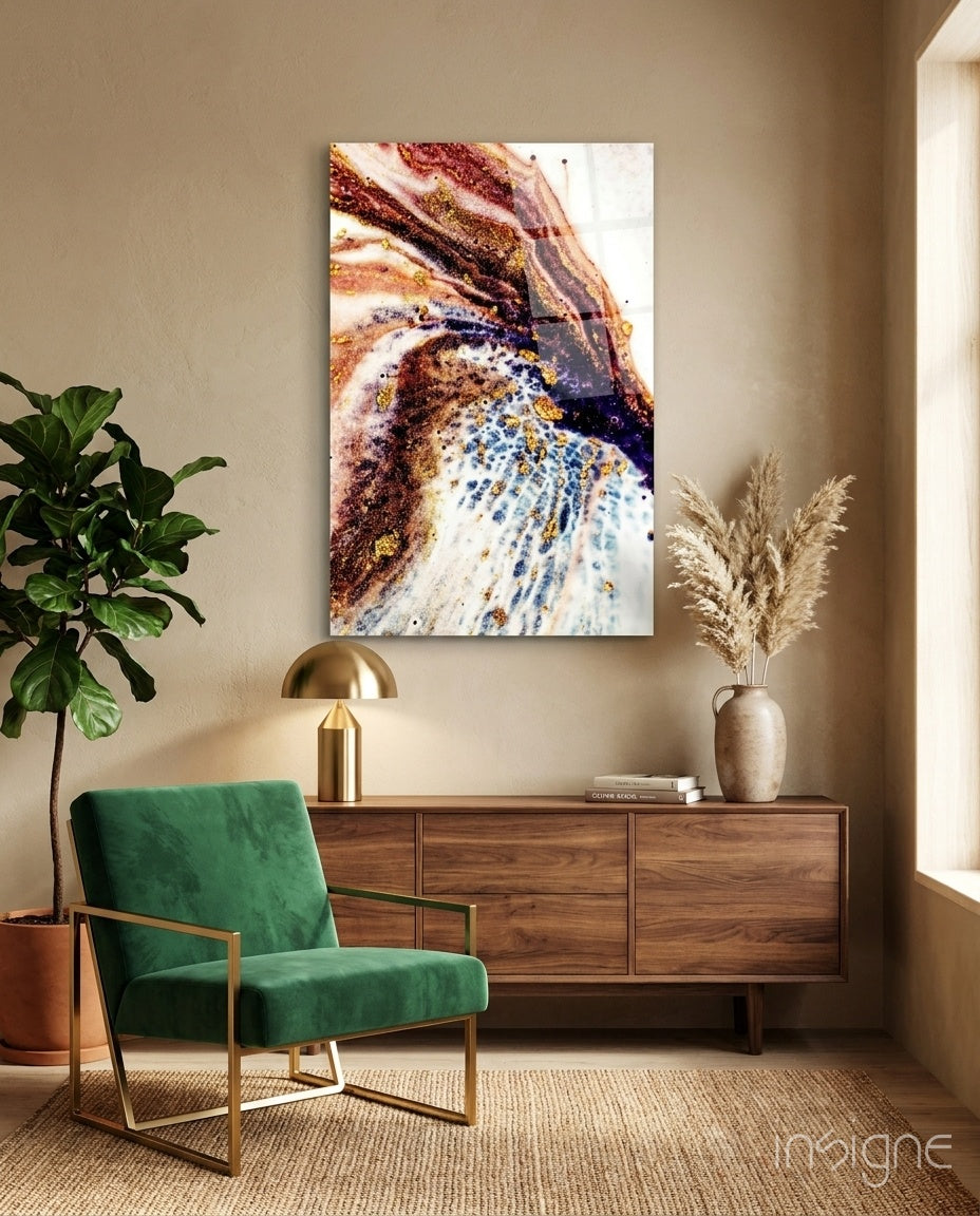 Abstract Glass Wall Art