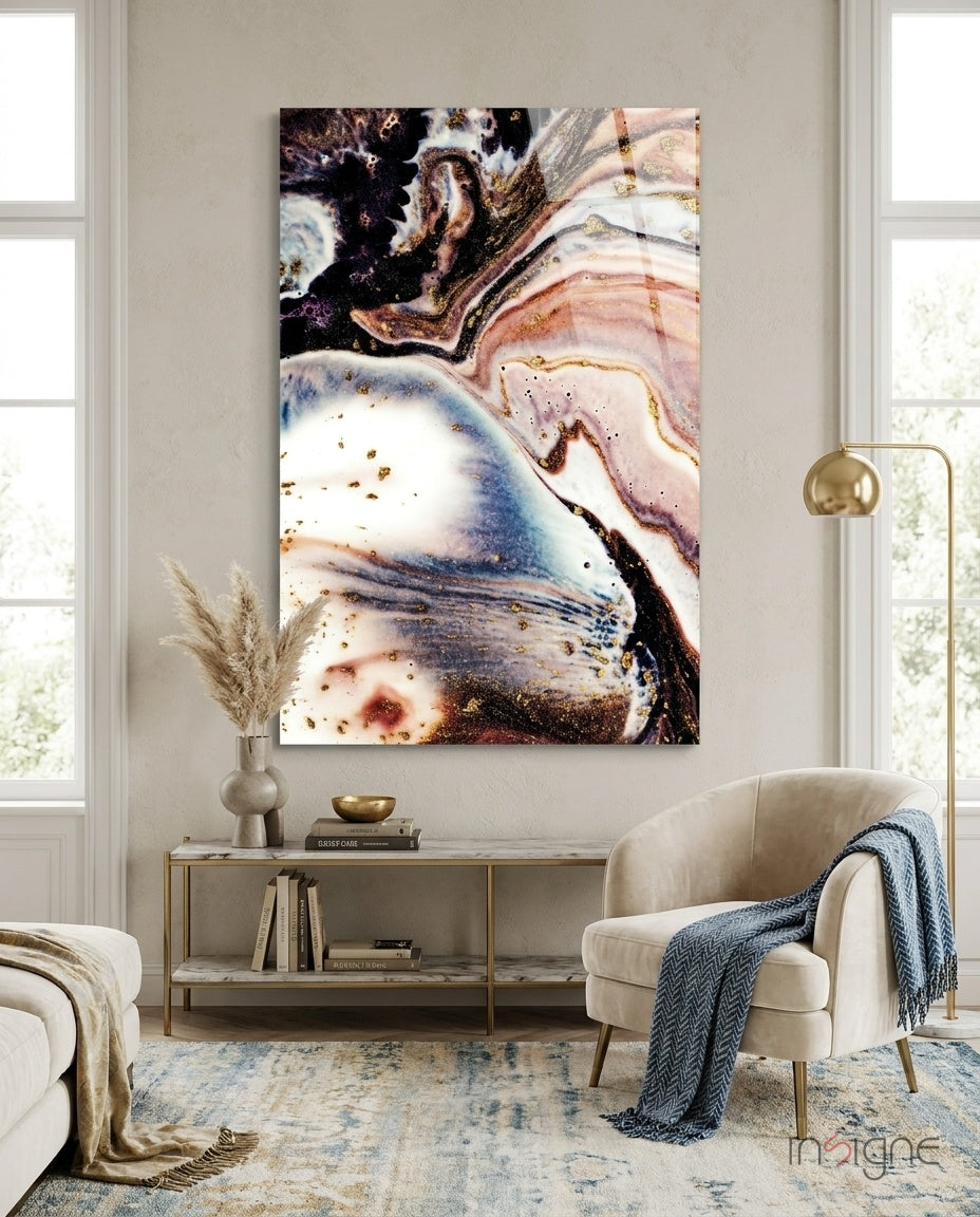 Abstract Glass Wall Art