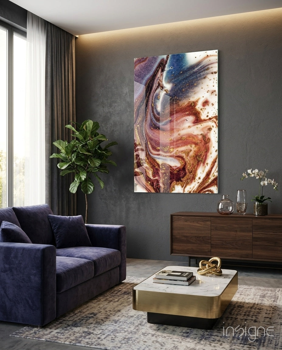 Marble Glass Wall Art