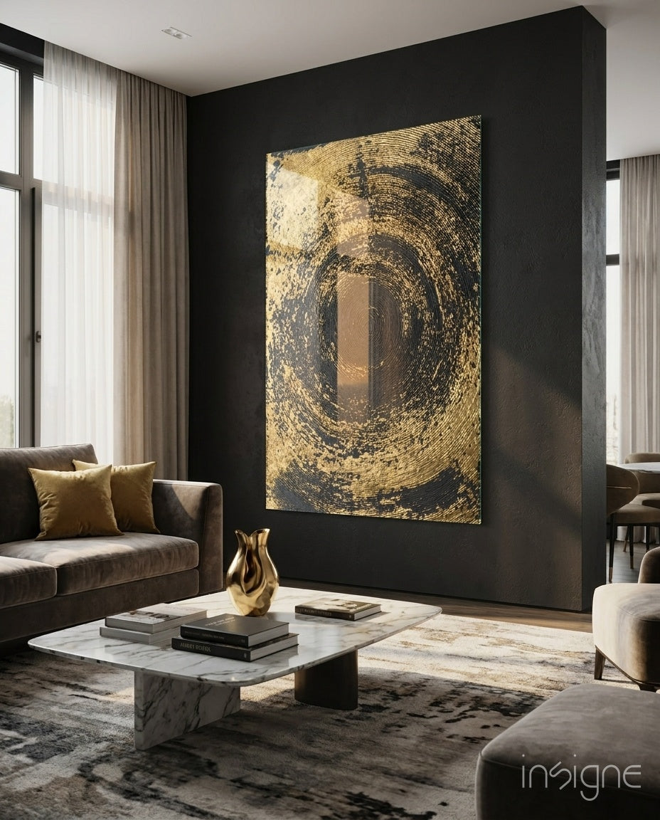 Abstract Loop Glass Wall Art