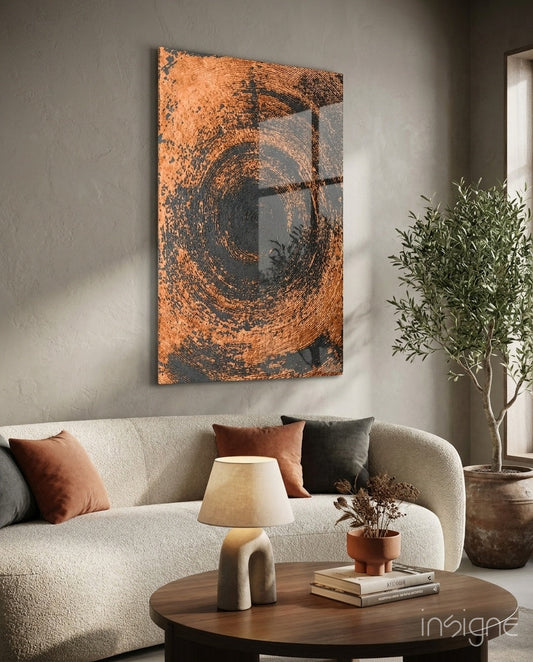 Abstract Loop Glass Wall Art