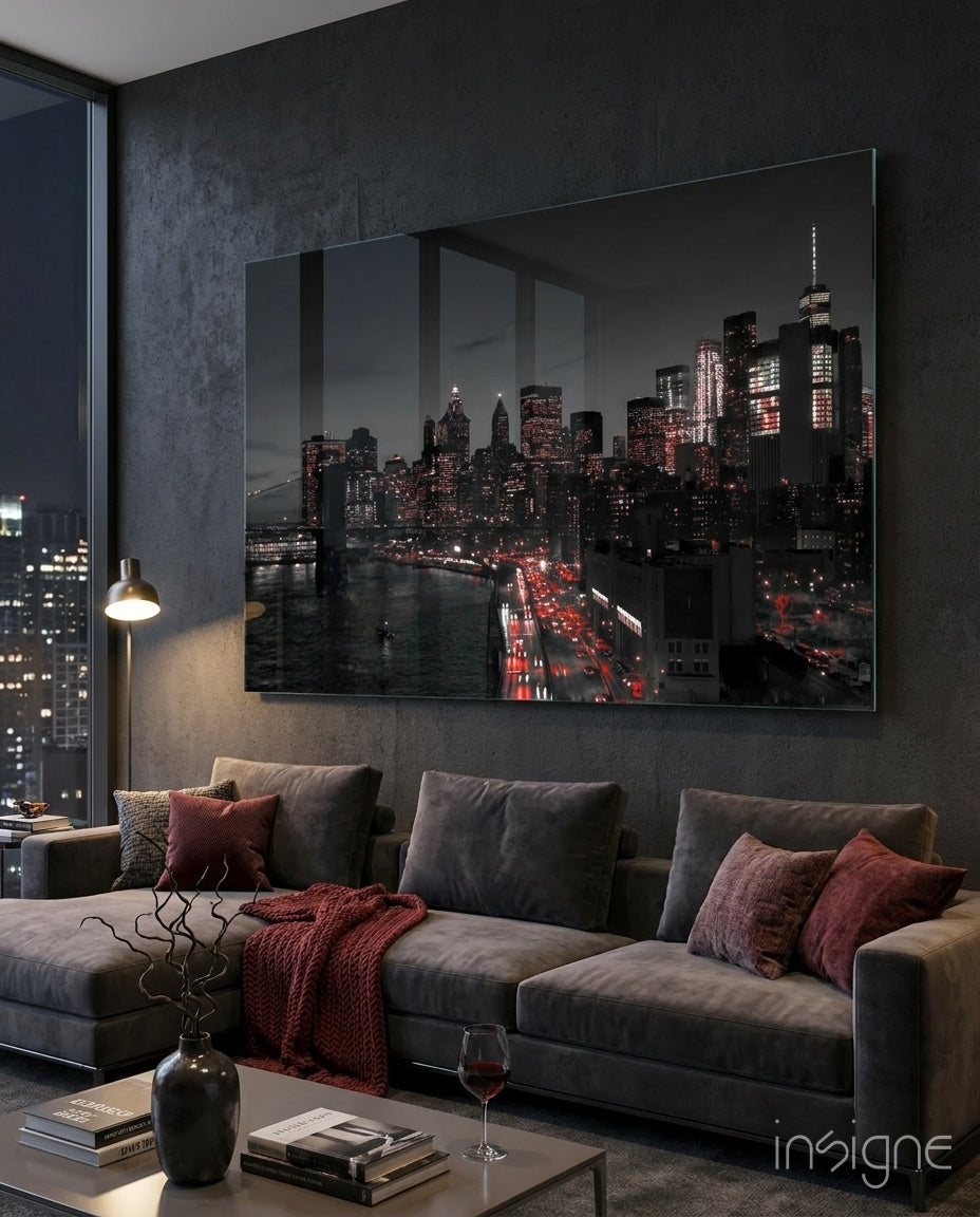 Gotham City Glass Wall Art