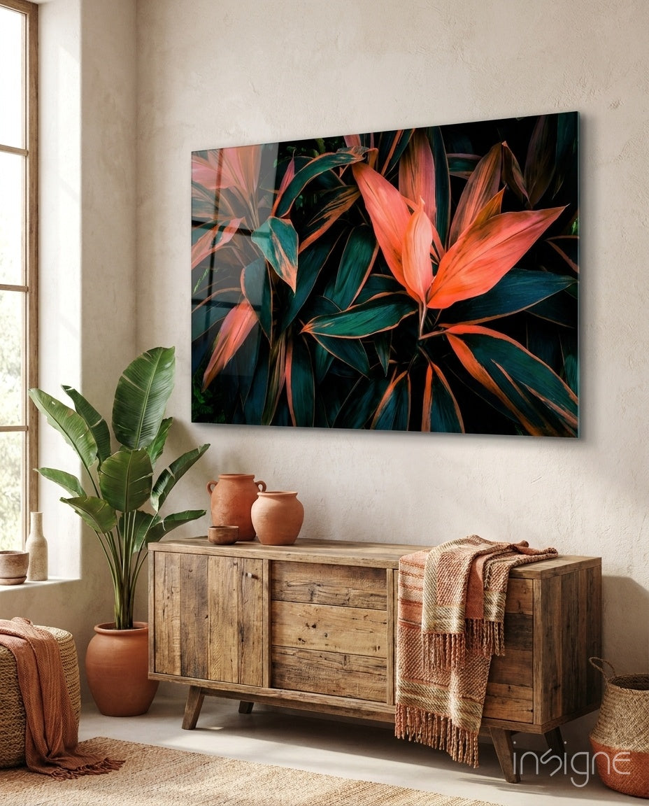 Flower Glass Wall Art