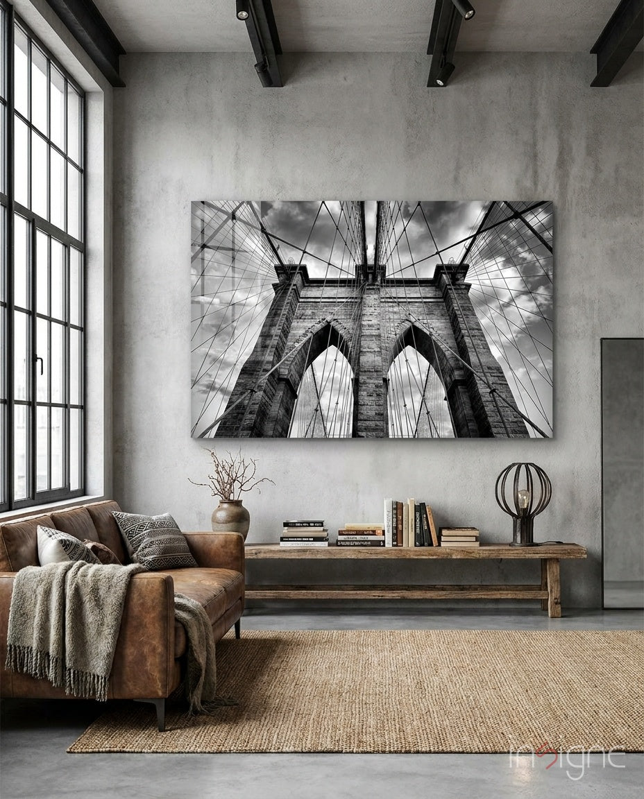Brooklyn Bridge Glass Wall Art