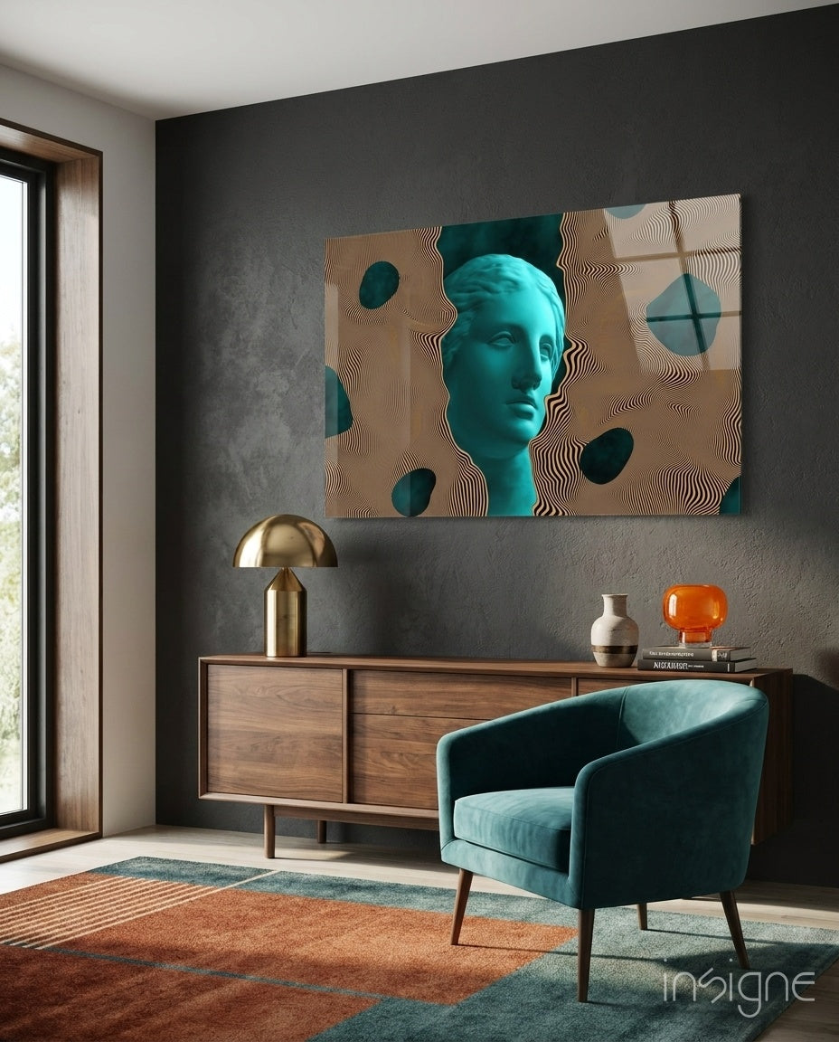 Sculpture Glass Wall Art