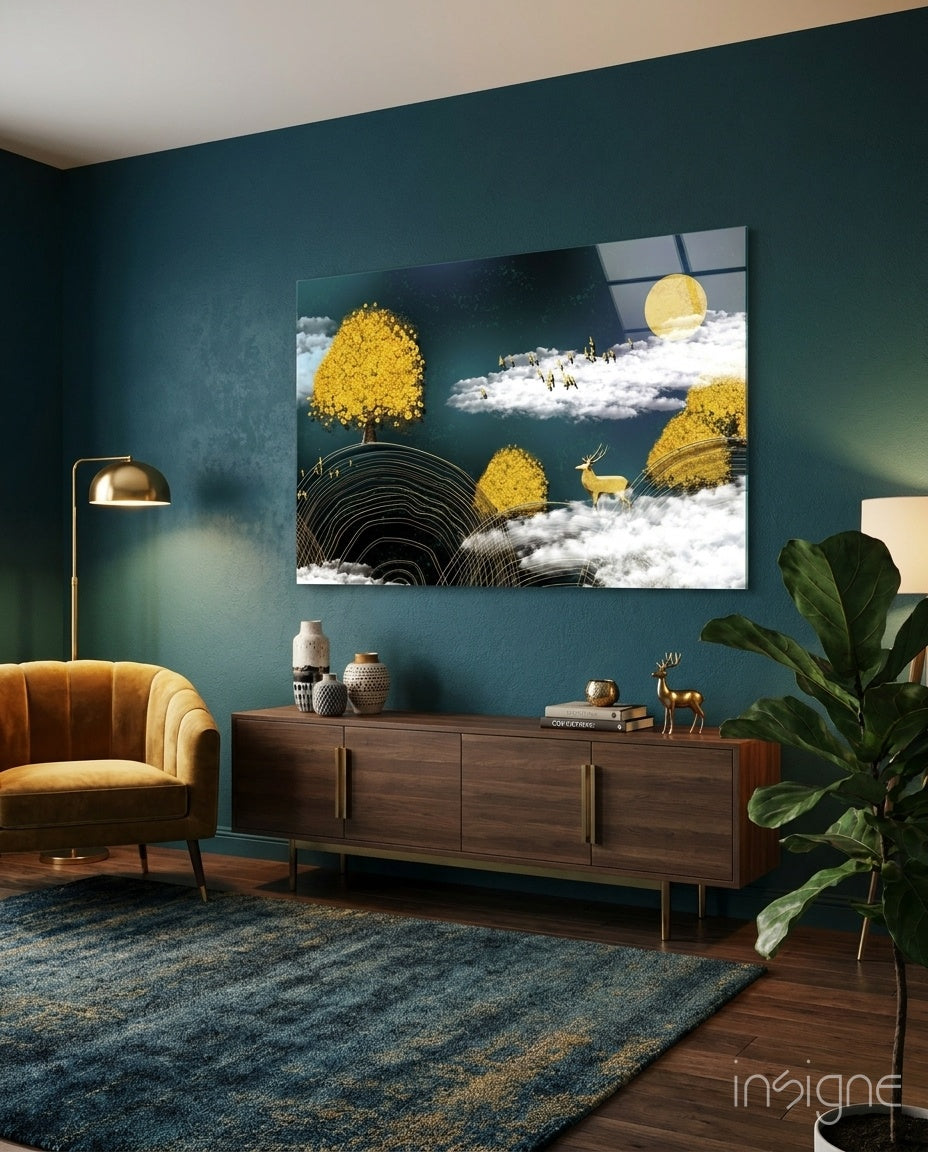 Abstraction Glass Wall Art