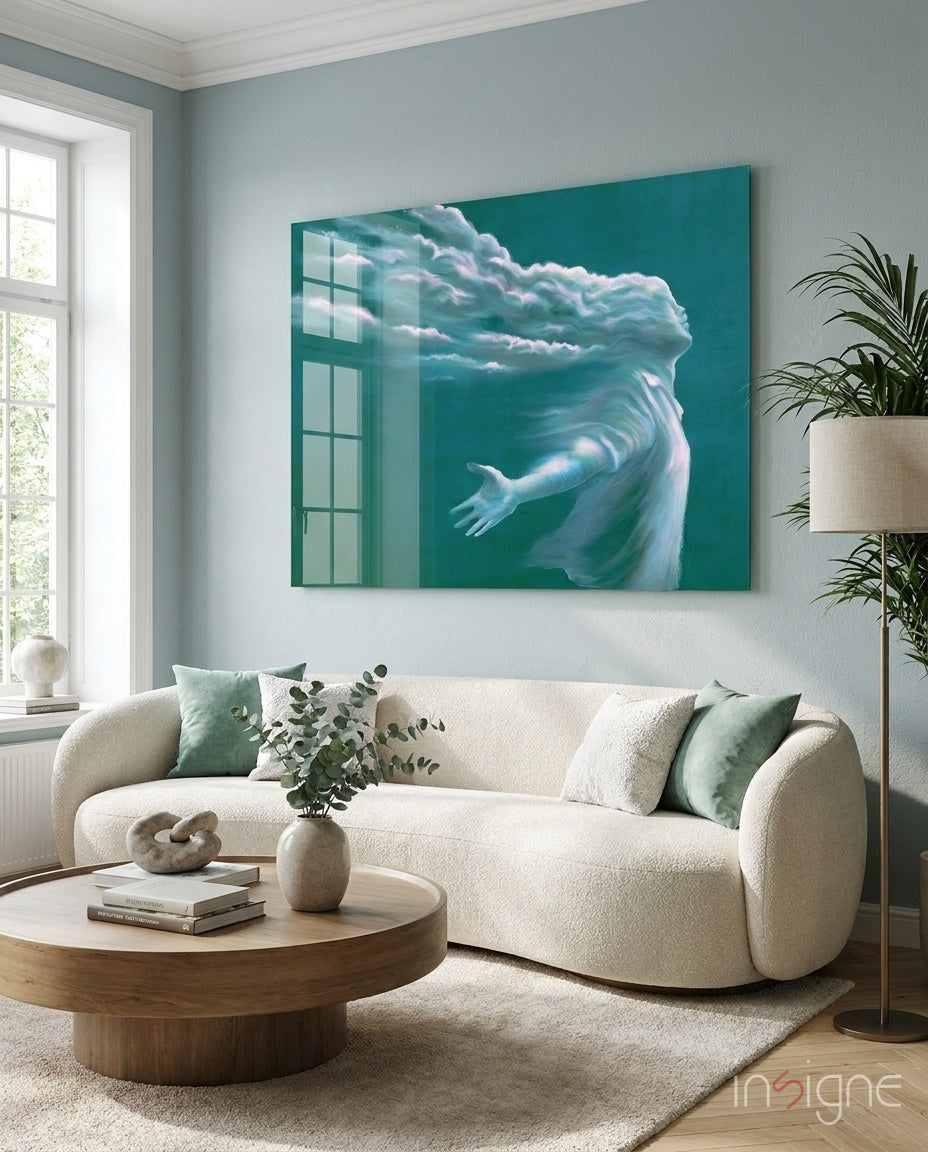 Storm in Thoughts Glass Wall Art