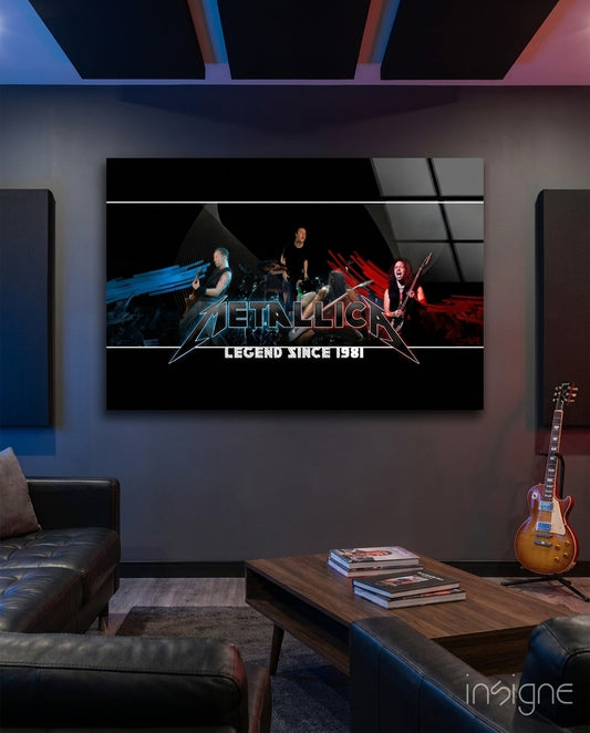 Heavy Metal Roar Glass Wall Art