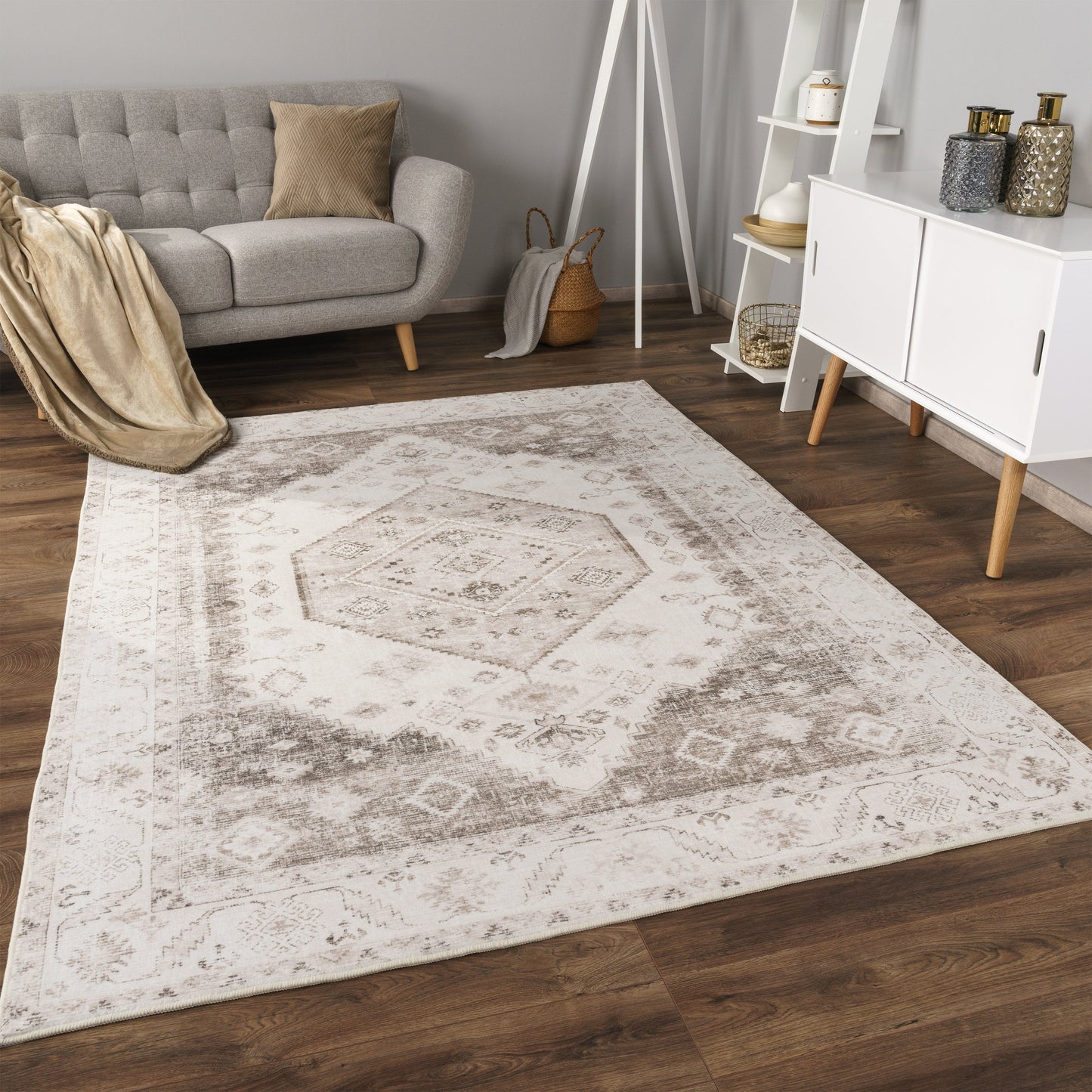 Modern Area Rug Cambridge with Vintage Faded Look-0