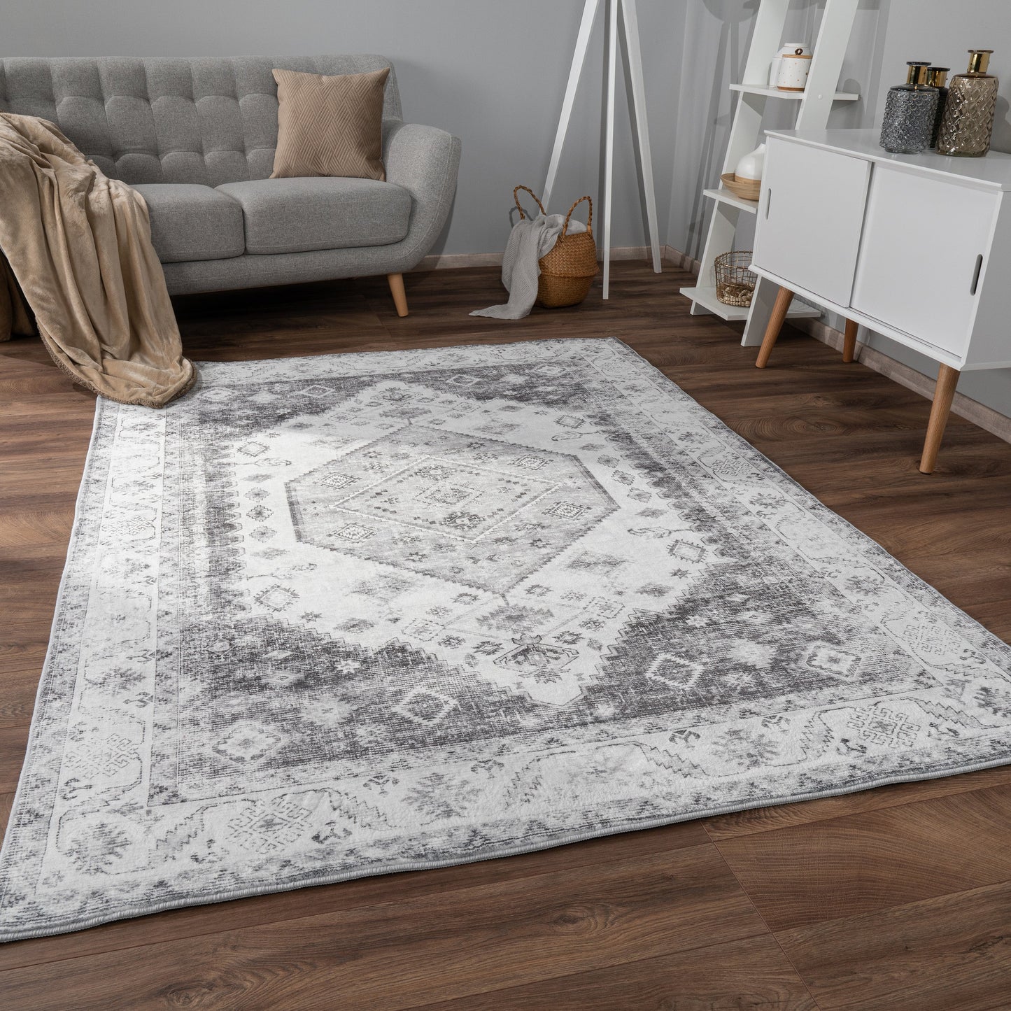 Modern Area Rug Cambridge with Vintage Faded Look-4