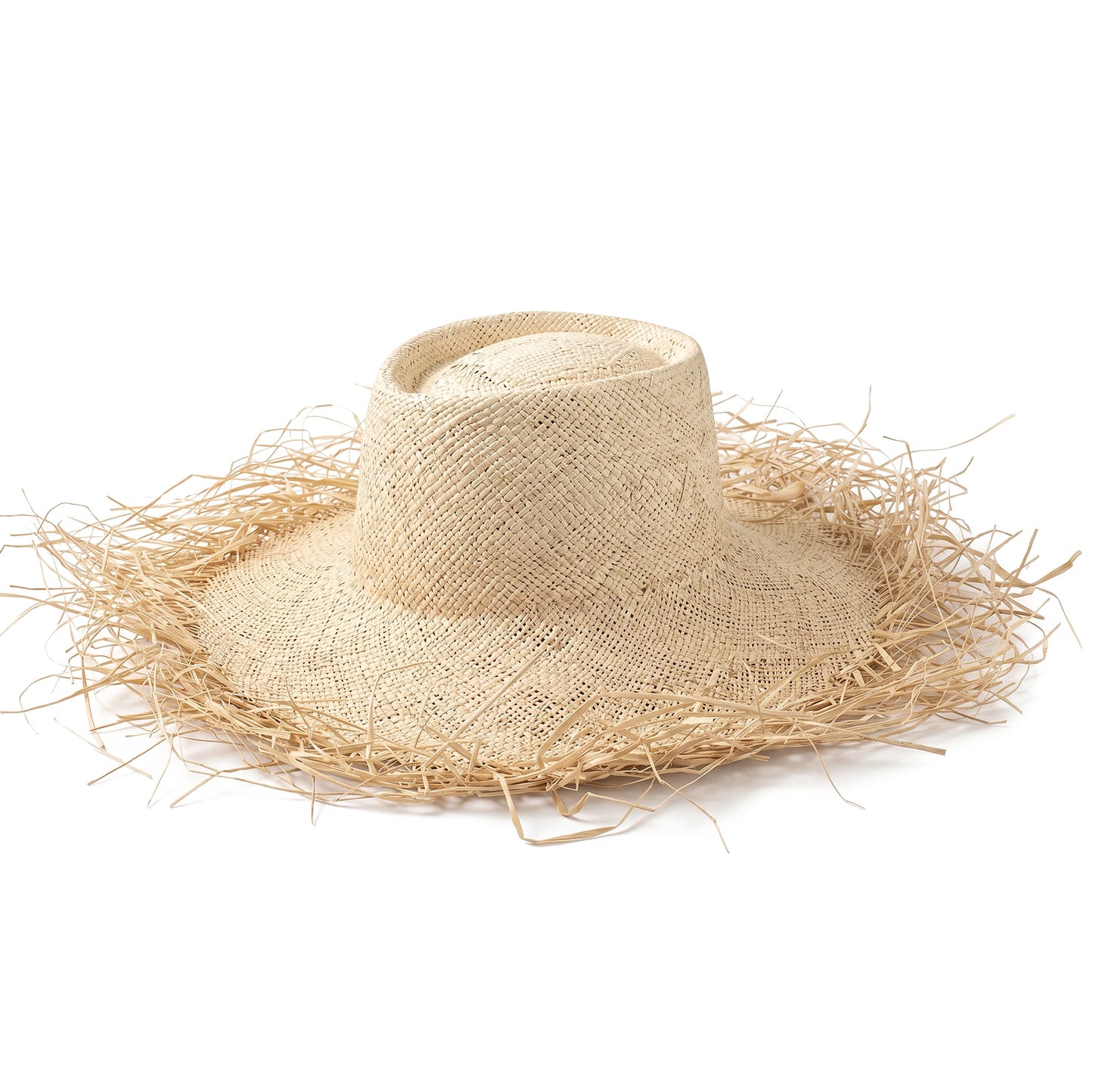 CATALINA Frayed Straw Hat In Nude