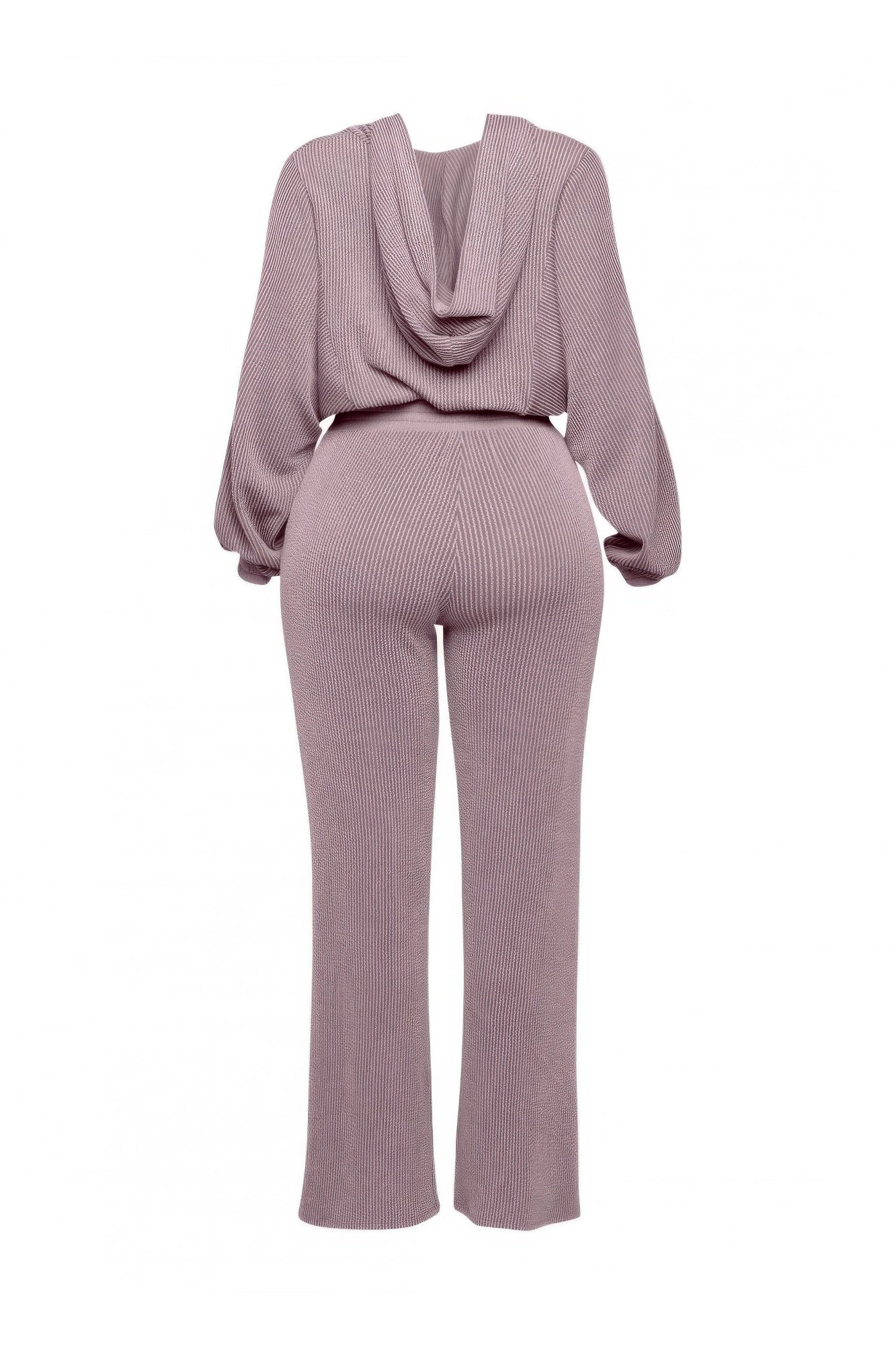 Zipper Closure Hoodie Jacket & Pants Set