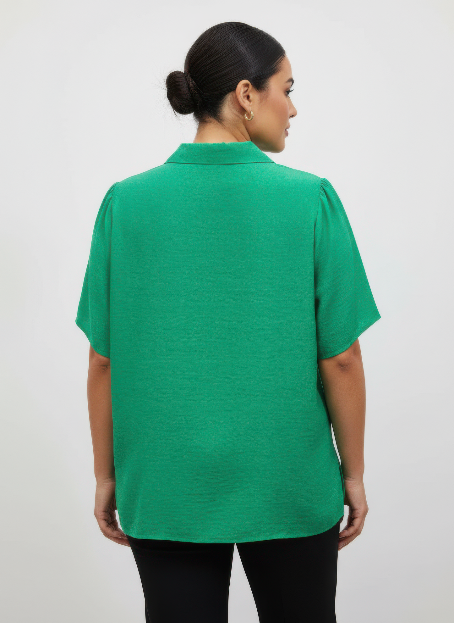 Zip-front Collared Utility Knit Top