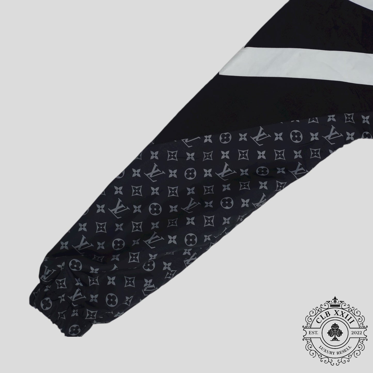 Louis Vuitton Monogram Nylon Printed Track Top in Black