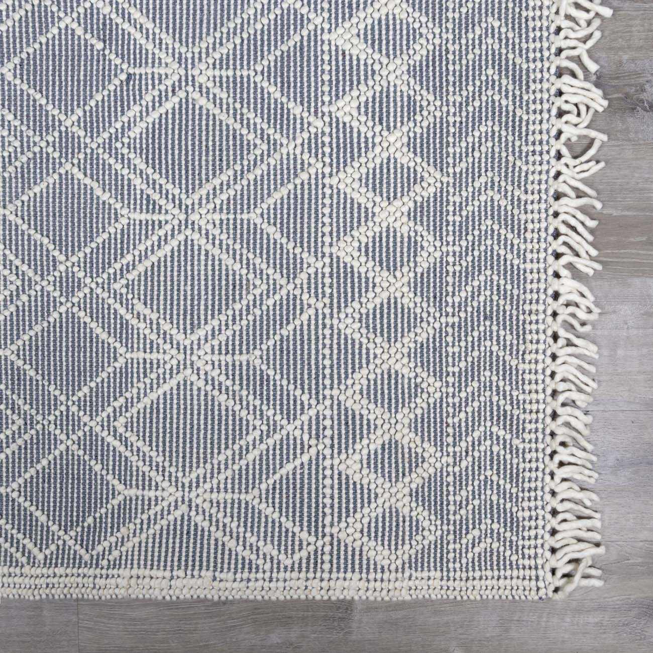 Ramsbury Denim Blue Wool Rug-4