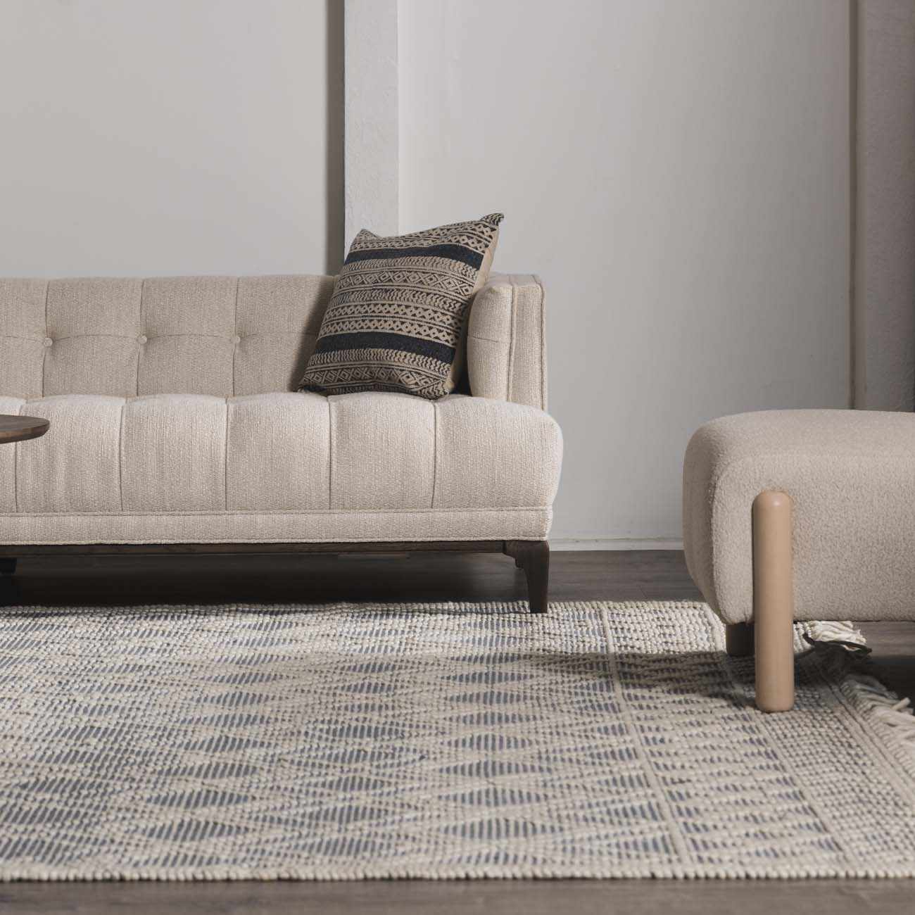 Ramsbury Denim Blue Wool Rug-5