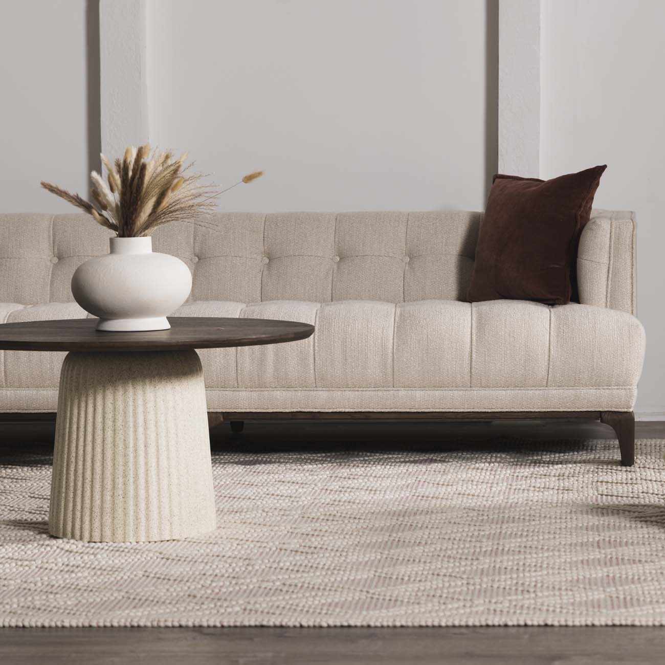 Ramsbury Soft Pink Wool Rug-5