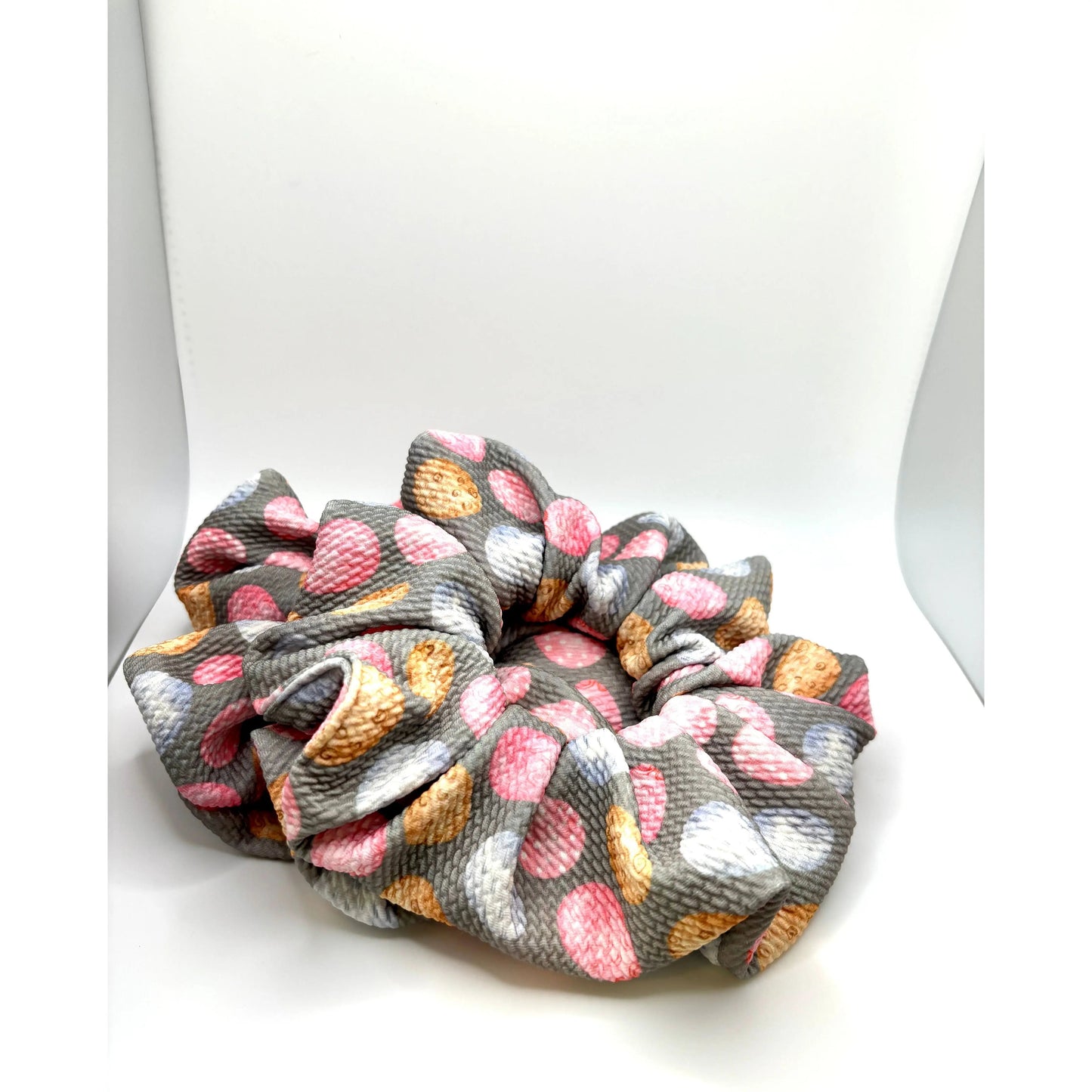 Grey Easter Egg Bullet Scrunchie