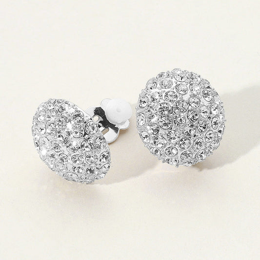 Stone Stud Clip On Earrings