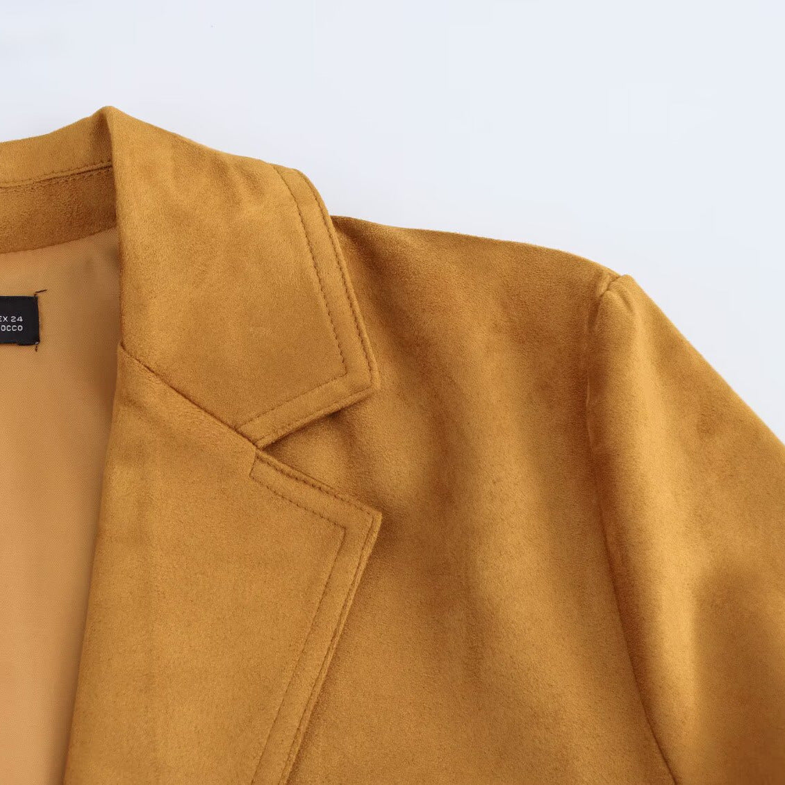Street suede suit jacket for women's clothing