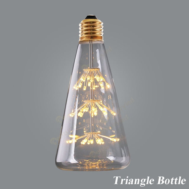 G80 G95 Retro Starry Sky Dimmable led Bulb 3W 2200K E27 220V Wine Bottle Decorative Christmas Lightbulb Lamp Lampada Led