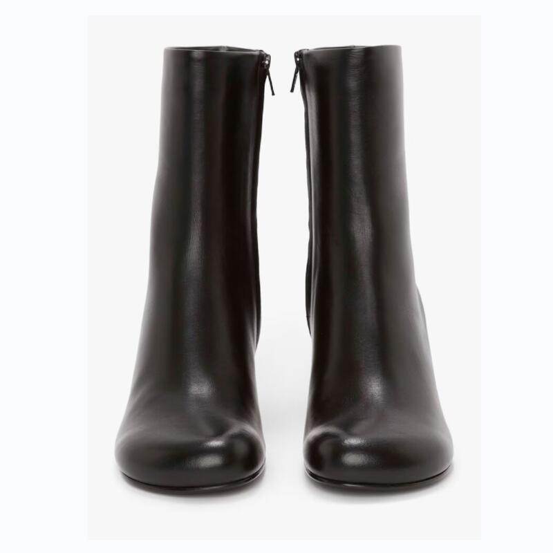 Processing time:3-7days after placing orders  Autumn/Winter New Women's Shoes High Quality Leather Round Head Fashion Hollow Heel Zipper Ankle Boots Black Green Big Size