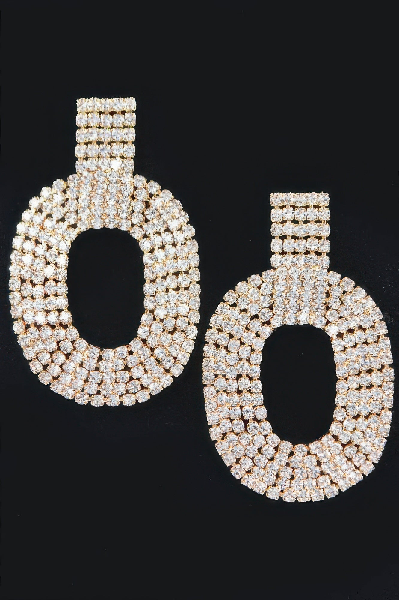 CHELSEA Elegant Rhinestone Drop Earrings: NYFW BYMANYC ® New York-0