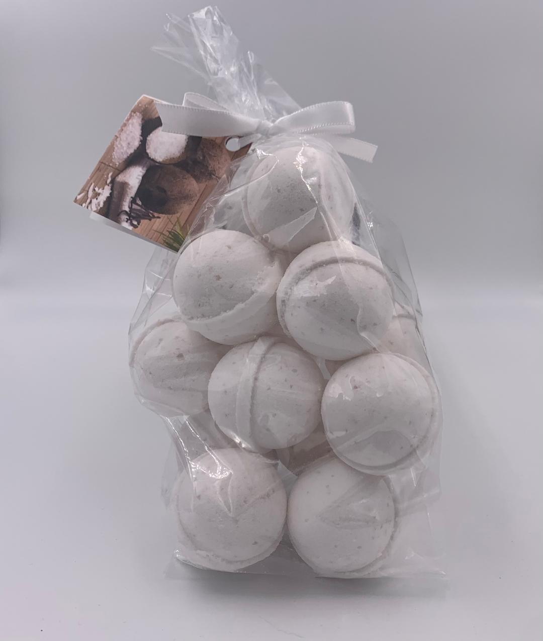 14 bath bombs 1 oz each (Coconut Vanilla) great for dry skin, ultra-moisturizing
