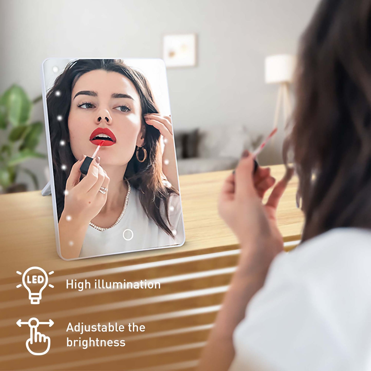 Pursonic Makeup Essentials Set: Brush Set, Wipes, Blender Sponge & Smart Vanity Mirror-4